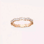 0.60 CT Baget Kesim Pırlanta Taşlı Rose Altın Tamtur Yüzük