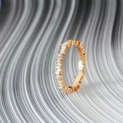 0.60 CT Baget Kesim Pırlanta Taşlı Rose Altın Tamtur Yüzük