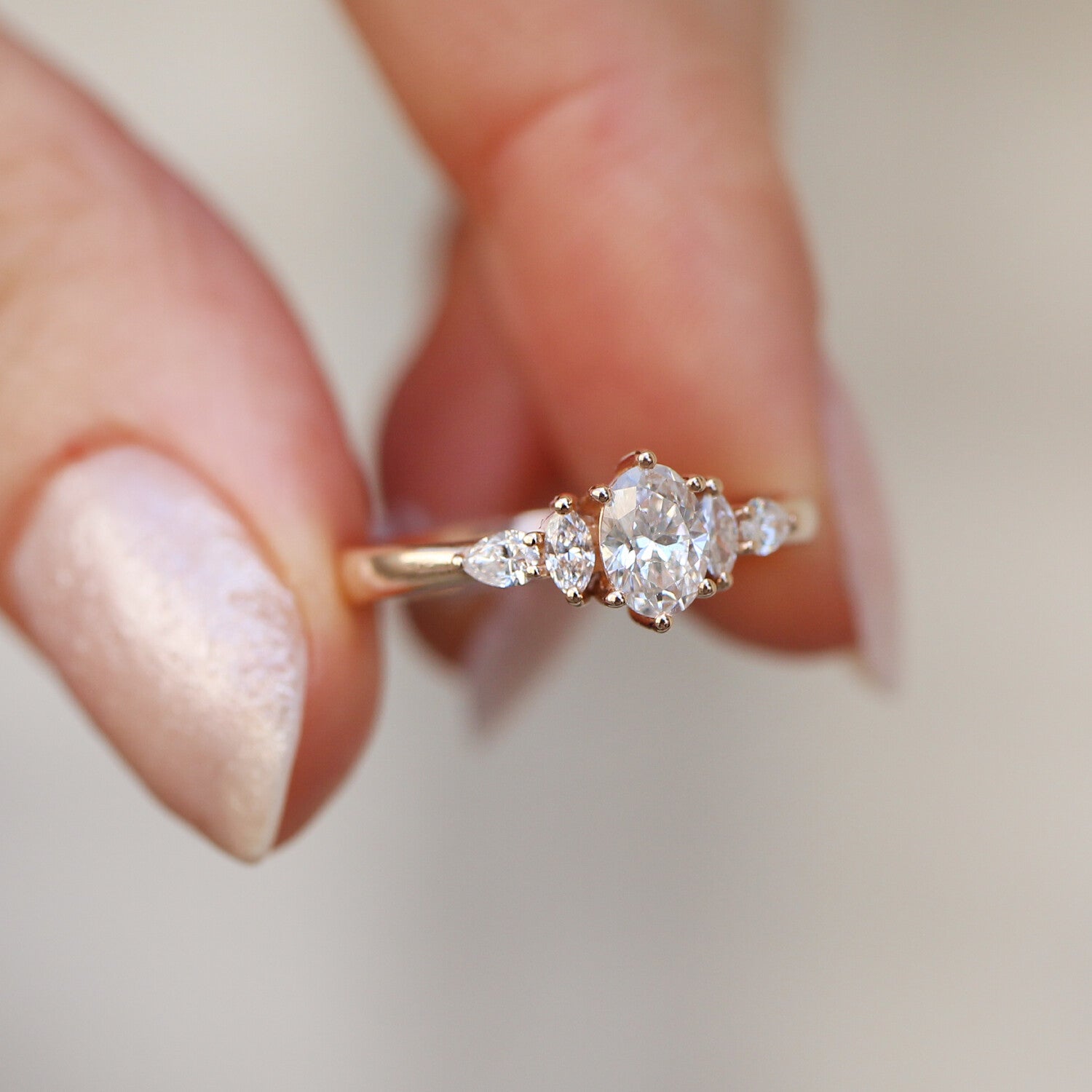 0.60 CT H SI2 HRD Sertifikalı Vintage Diana Pırlanta Yüzük