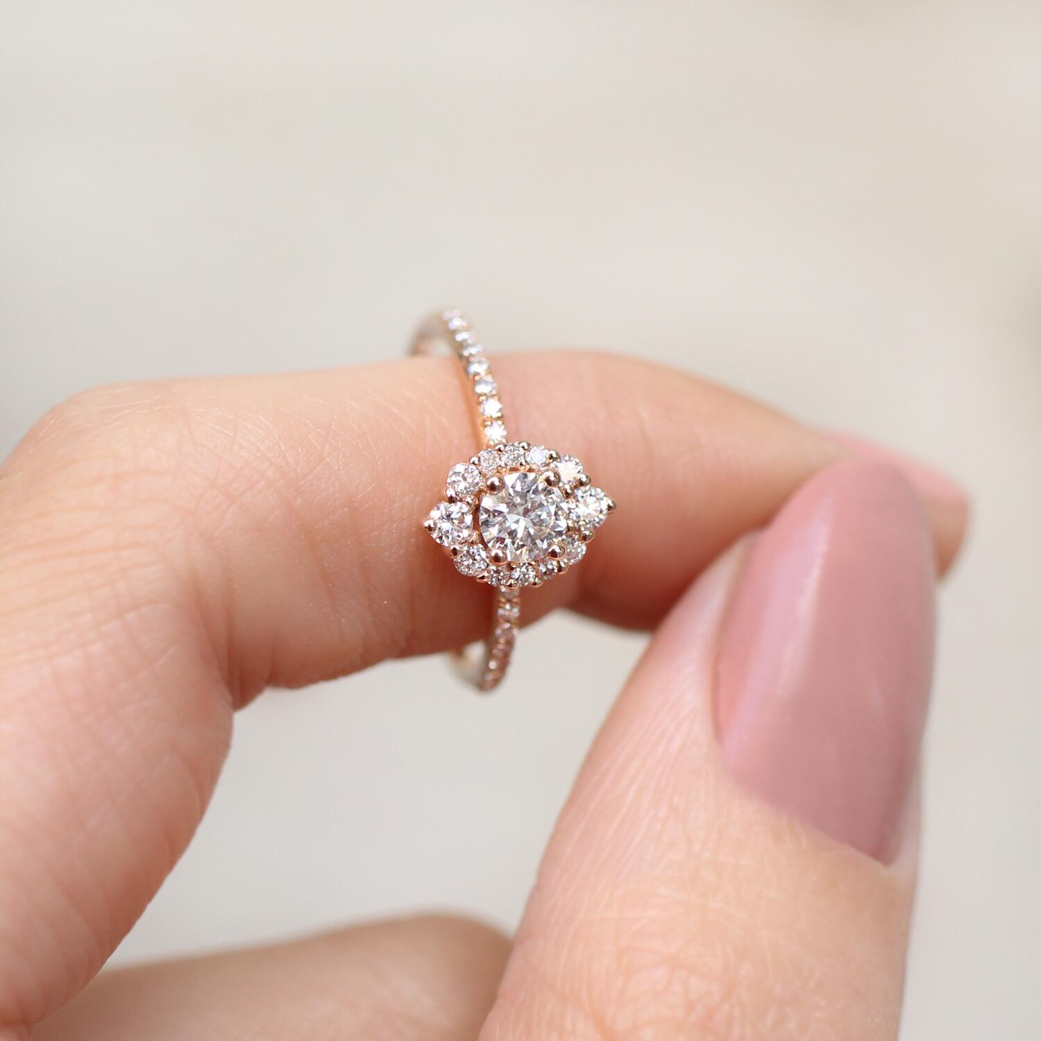 0.60 Karat Vintage Lina Tasarım Pırlanta Yüzük