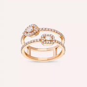 0.64 CT Pırlanta Taşlı Rose Altın Yüzük
