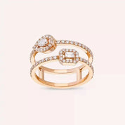 0.64 CT Pırlanta Taşlı Rose Altın Yüzük