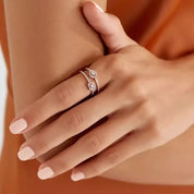 0.64 CT Pırlanta Taşlı Rose Altın Yüzük