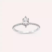 Celen 0.65 CT Markiz Kesim Pırlanta Taşlı Beyaz Altın Yüzük