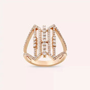 0.69 CT Pırlanta Taşlı Rose Altın Yüzük