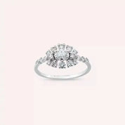 0.70 CT Oval Kesim Pırlanta Taşlı Beyaz Altın Yüzük