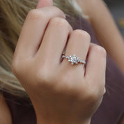 0.70 CT Vintage Tasarım Kar Tanesi Pırlanta Yüzük