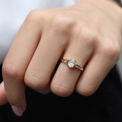 0.70 Karat F SI2 GIA Sertifikalı Vintage Kate Tasarım Pırlanta Yüzük