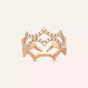 0.73 CT Pırlanta Taşlı Rose Altın Yüzük