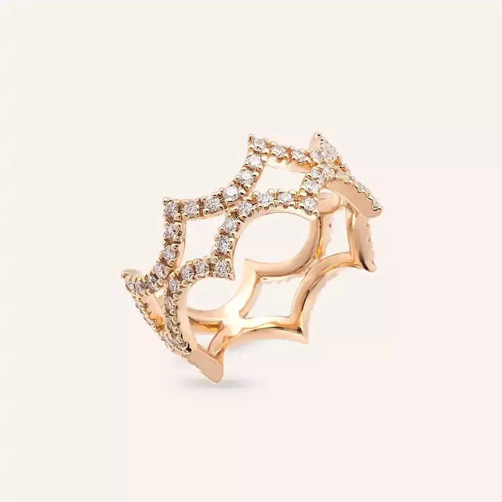 0.73 CT Pırlanta Taşlı Rose Altın Yüzük