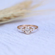 0.80 Karat D SI2 GIA Sertifikalı Vintage Diana Oval Pırlanta Yüzük