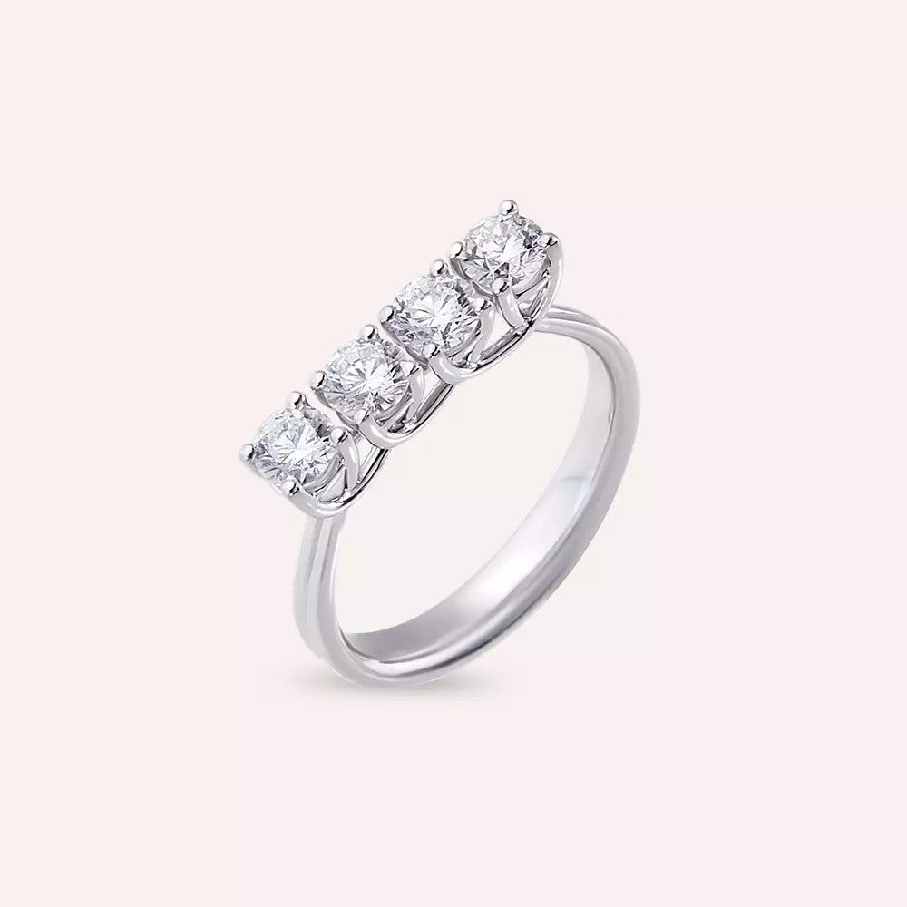 0.85 CT Pırlanta Taşlı Beyaz Altın Yüzük