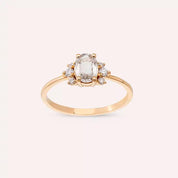 Navy 0.86 CT Multicolor Safir ve Pırlanta Taşlı Beyaz Altın Yüzük