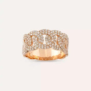 0.92 CT Pırlanta Taşlı Rose Altın Sarmal Yüzük