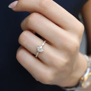 0.92 CT Vintage Tasarım Oval Pırlanta Tektaş Yüzük