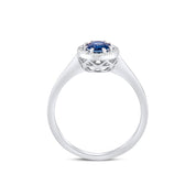 1,11 Karat Pırlanta Oval Safir Yüzük