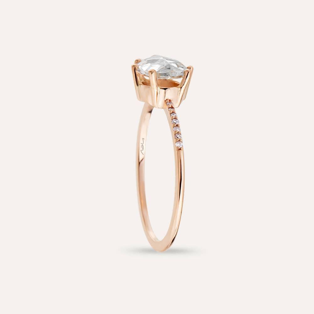 1.18 CT Elmas ve Pırlanta Taşlı Rose Altın Yüzük - Tufanlar Kuyumculuk