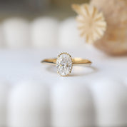 1.00 CT D VS1 GIA Sertifikalı Oval Tektaş Yüzük