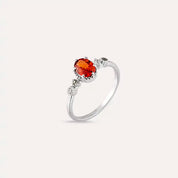 Fiver 1.03 CT Multicolor Safir ve Pırlanta Taşlı Beyaz Altın Yüzük