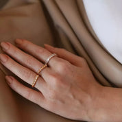 1.07 CT Baget Kesim Pırlanta Taşlı Rose Altın Tamtur Yüzük