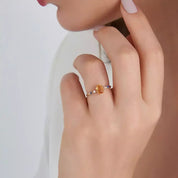Fiver 1.07 CT Multicolor Safir ve Pırlanta Taşlı Rose Altın Yüzük