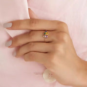 Cosmo 1.09 CT Multicolor Safir, Elmas ve Zümrüt Taşlı Yüzük