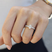 1.10 CT GIA Sertifikalı Özel Tasarım Oval Pırlanta Yüzük