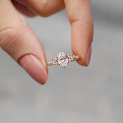 1.10 CT Vintage Asimetri Pırlanta Tektaş Yüzük