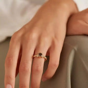 Twine 1.13 CT Brown Pırlanta Taşlı Rose Altın Yüzük