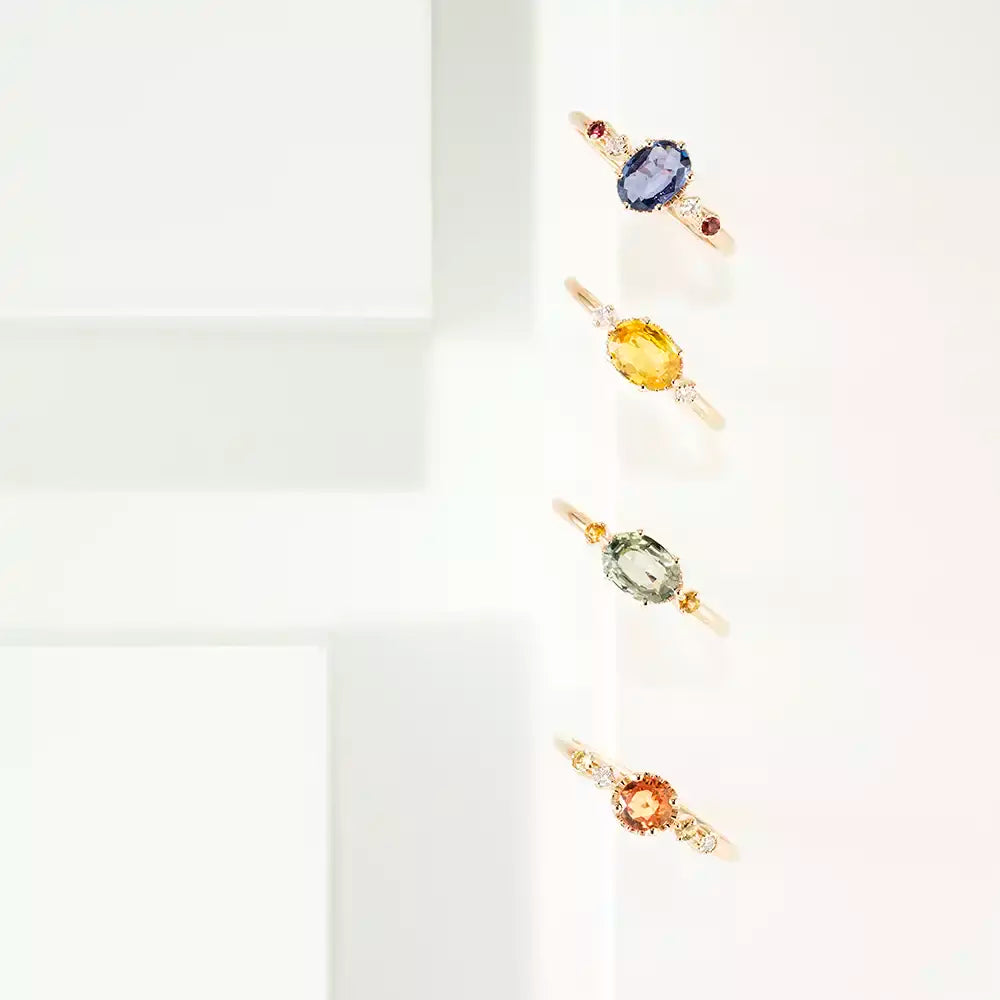 Swing 1.13 CT Yellow Safir ve Pırlanta Taşlı Rose Altın Yüzük
