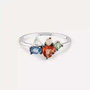 Cosmo 1.19 CT Multicolor Safir, Elmas ve Pırlanta Taşlı Yüzük