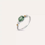 1.19 CT Multicolor Safir ve Pırlanta Taşlı Beyaz Altın Yüzük