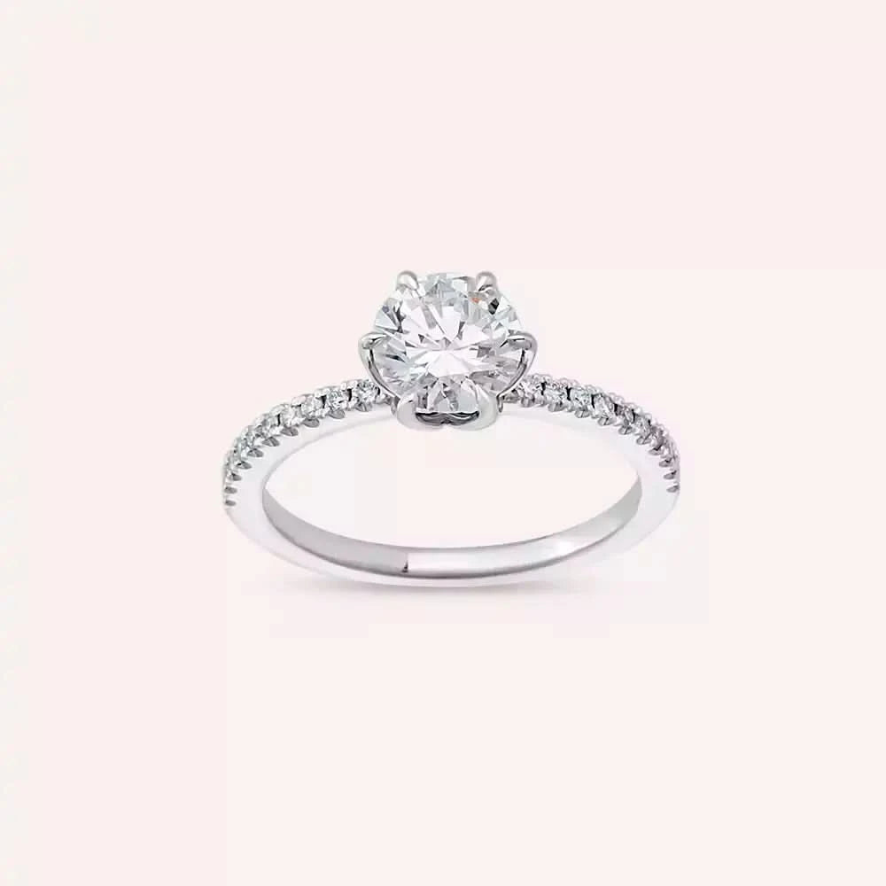 1.20 CT Pırlanta Taşlı Beyaz Altın Yüzük