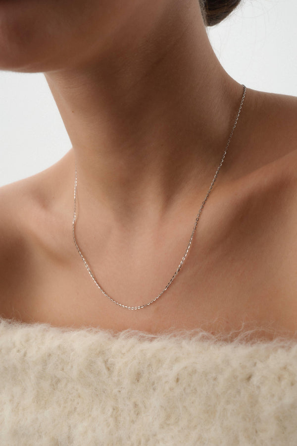 14 Ayar Altın Beyaz Zincir Kolye