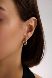 14 Ayar Altın Burgu Halka Küpe