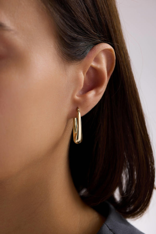 14 Ayar Altın Damla Küpe