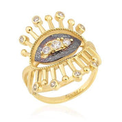 14 Ayar Altın Freya Göz Yüzük