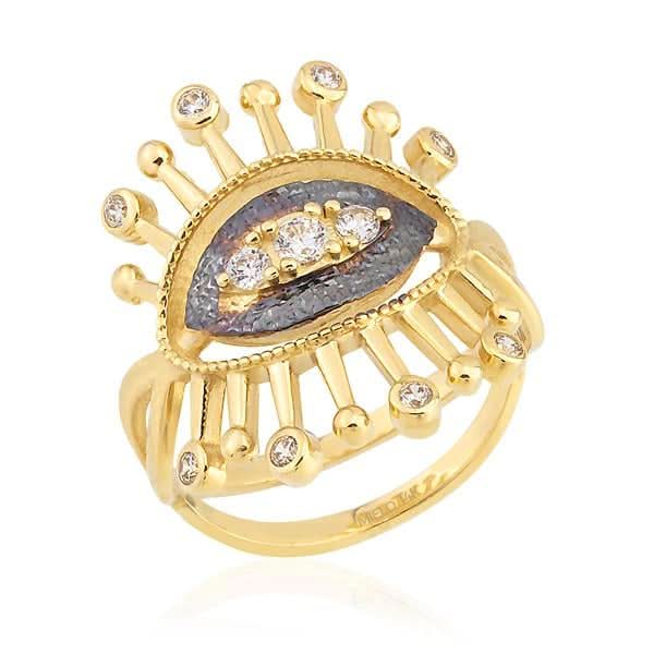 14 Ayar Altın Freya Göz Yüzük