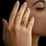 14 Ayar Altın Freya Göz Yüzük