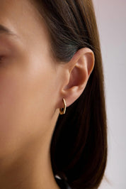 14 Ayar Altın Geometrik Küpe