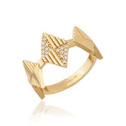 14 Ayar Altın Geometrik Yüzük