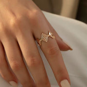 14 Ayar Altın Geometrik Yüzük