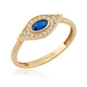 14 Ayar Altın Göz Yüzük