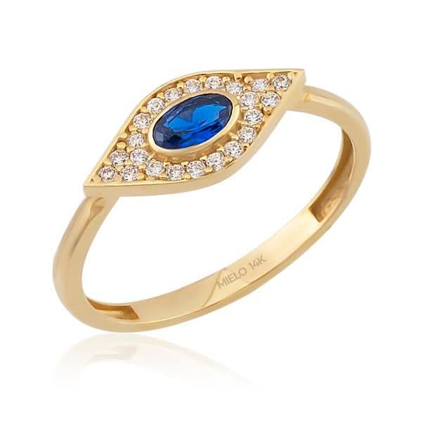 14 Ayar Altın Göz Yüzük