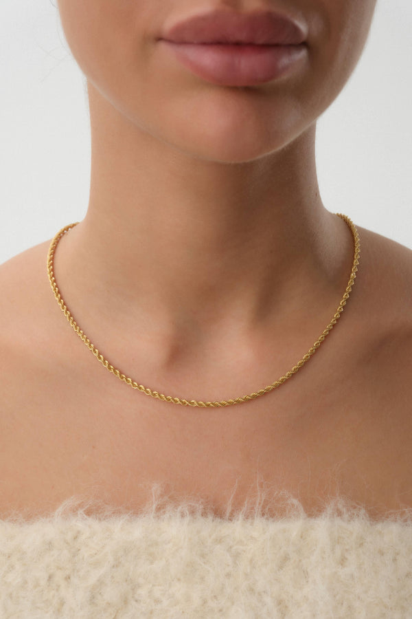 14 Ayar Altın Halat Zincir Kolye