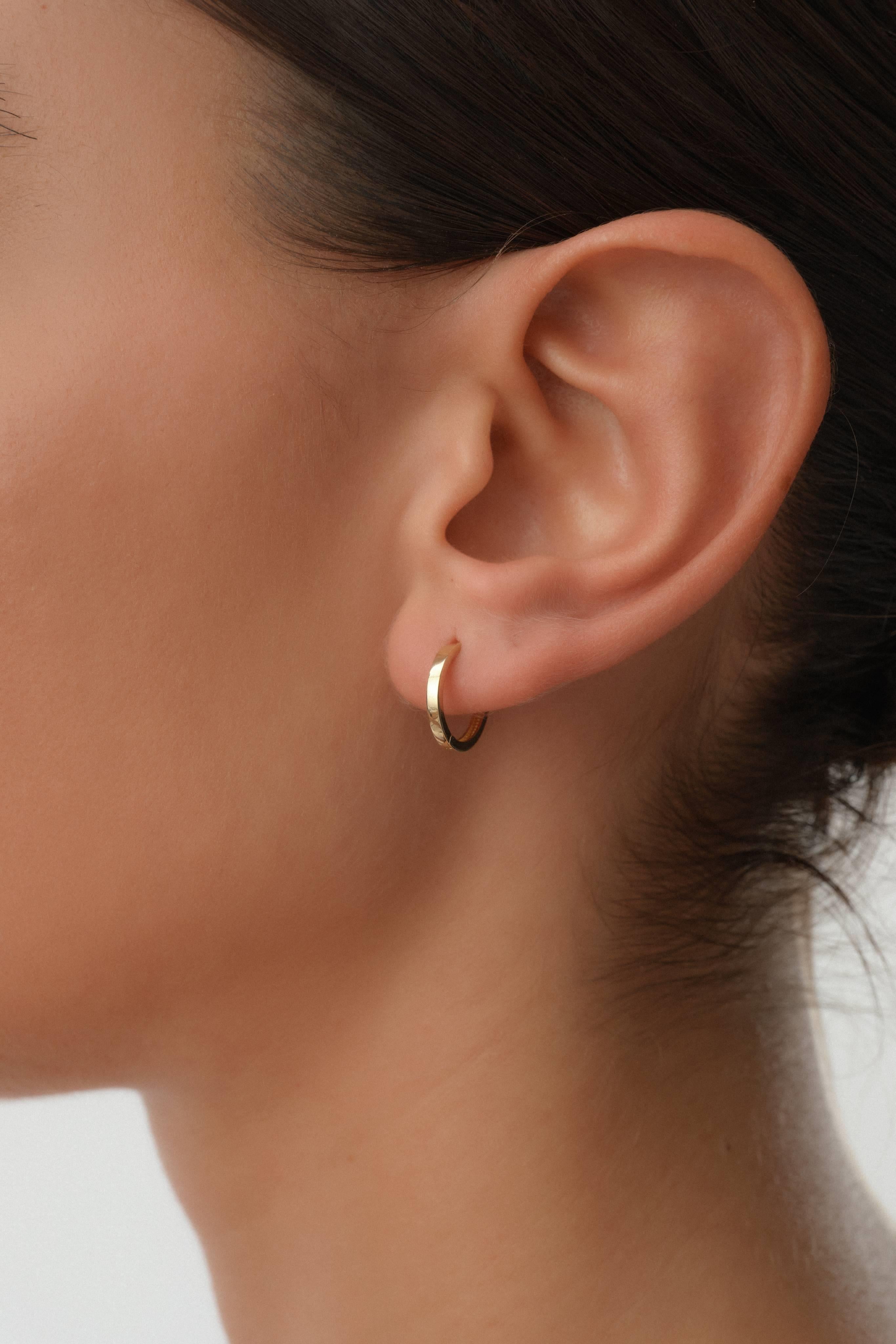 14 Ayar Altın Halka Küpe