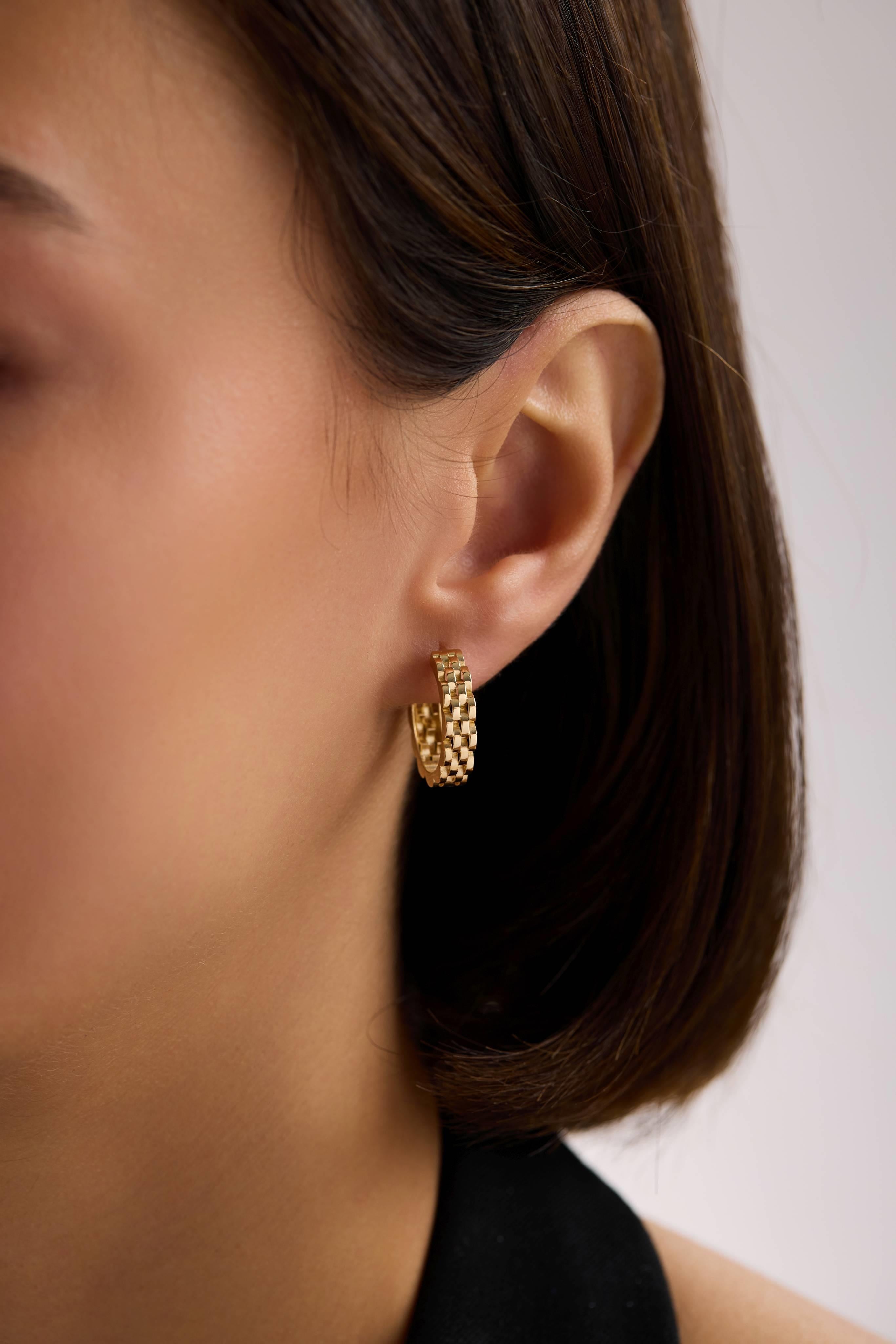 14 Ayar Altın Halka Küpe (Büyük)