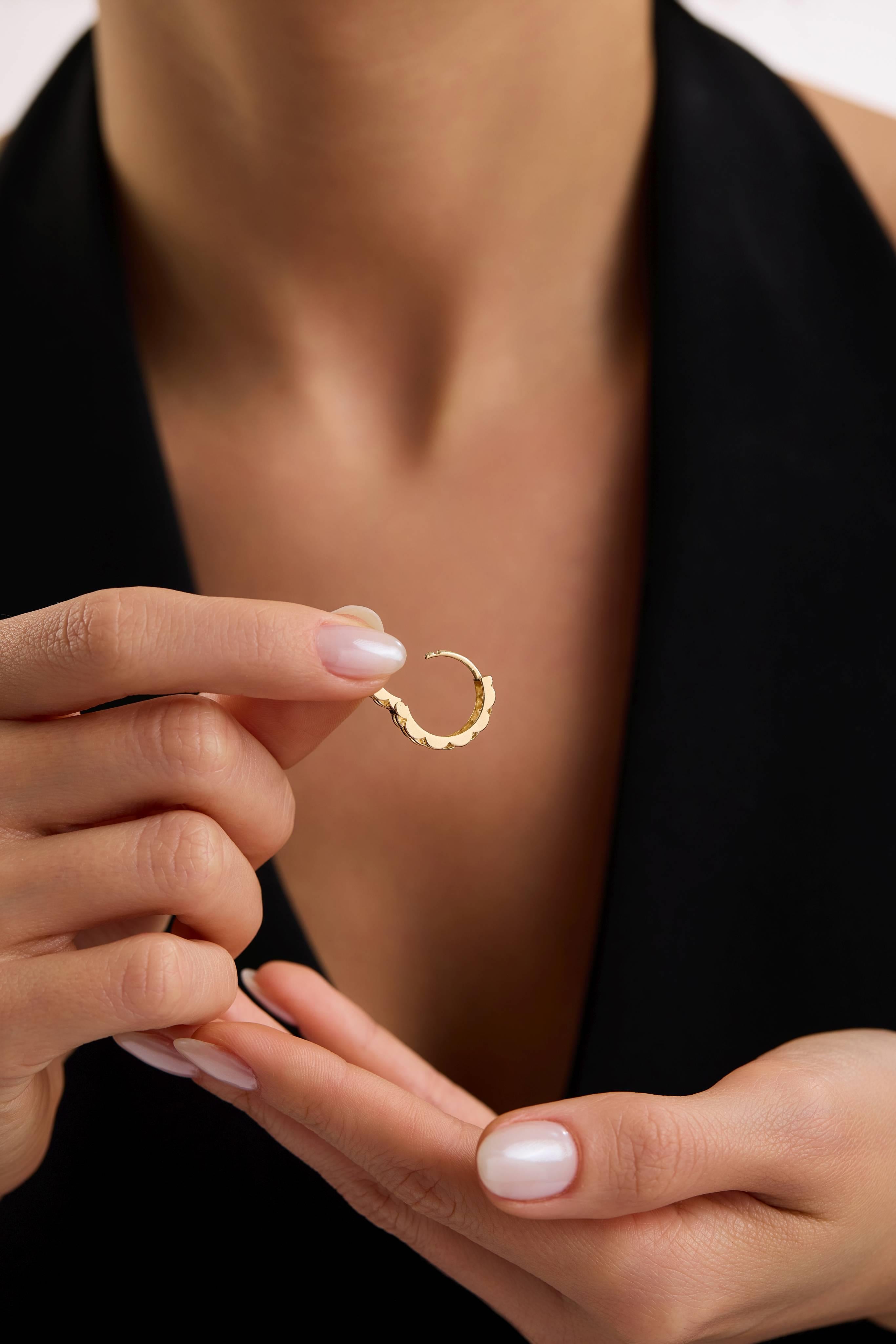 14 Ayar Altın Halka Küpe (Orta)