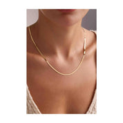 14 Ayar Altın Italyan İnce Ezme Kemer Kolye