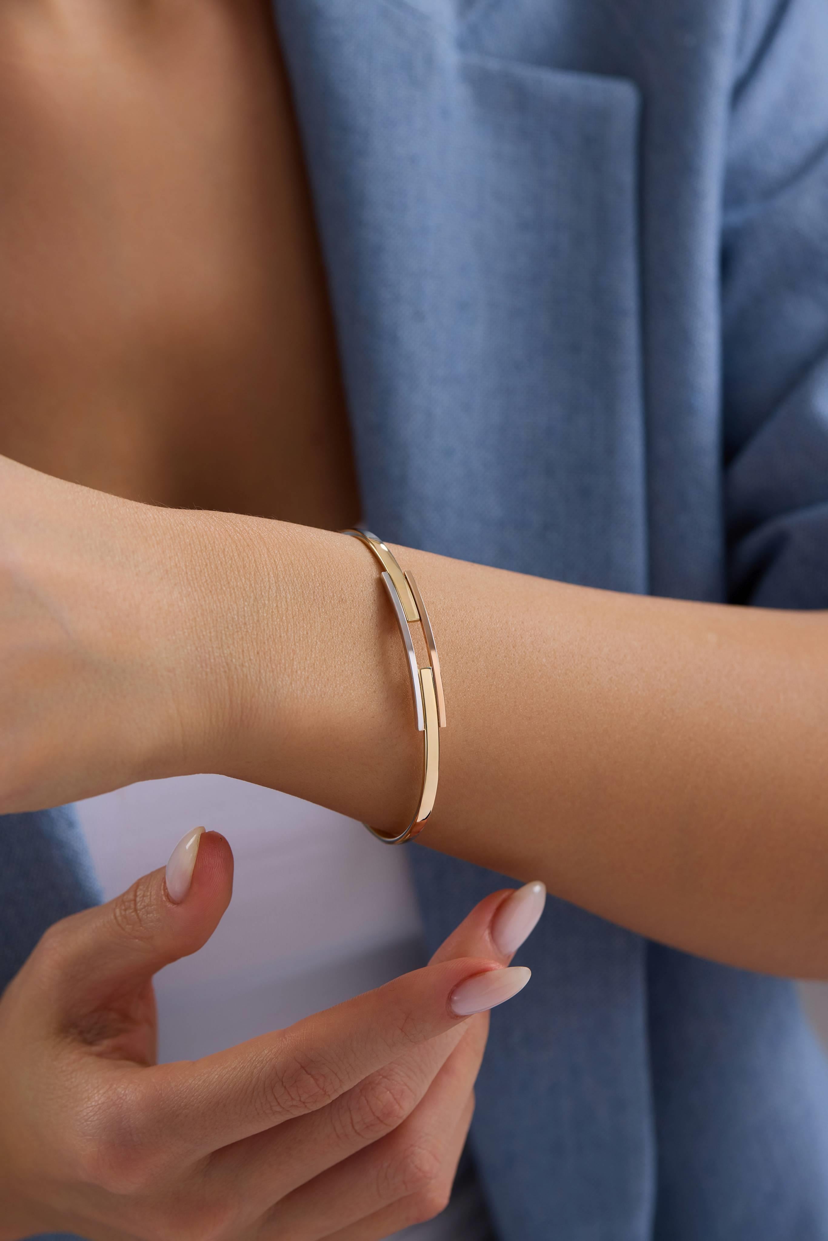 14 Ayar Altın Kaburga Kelepçe Bilezik